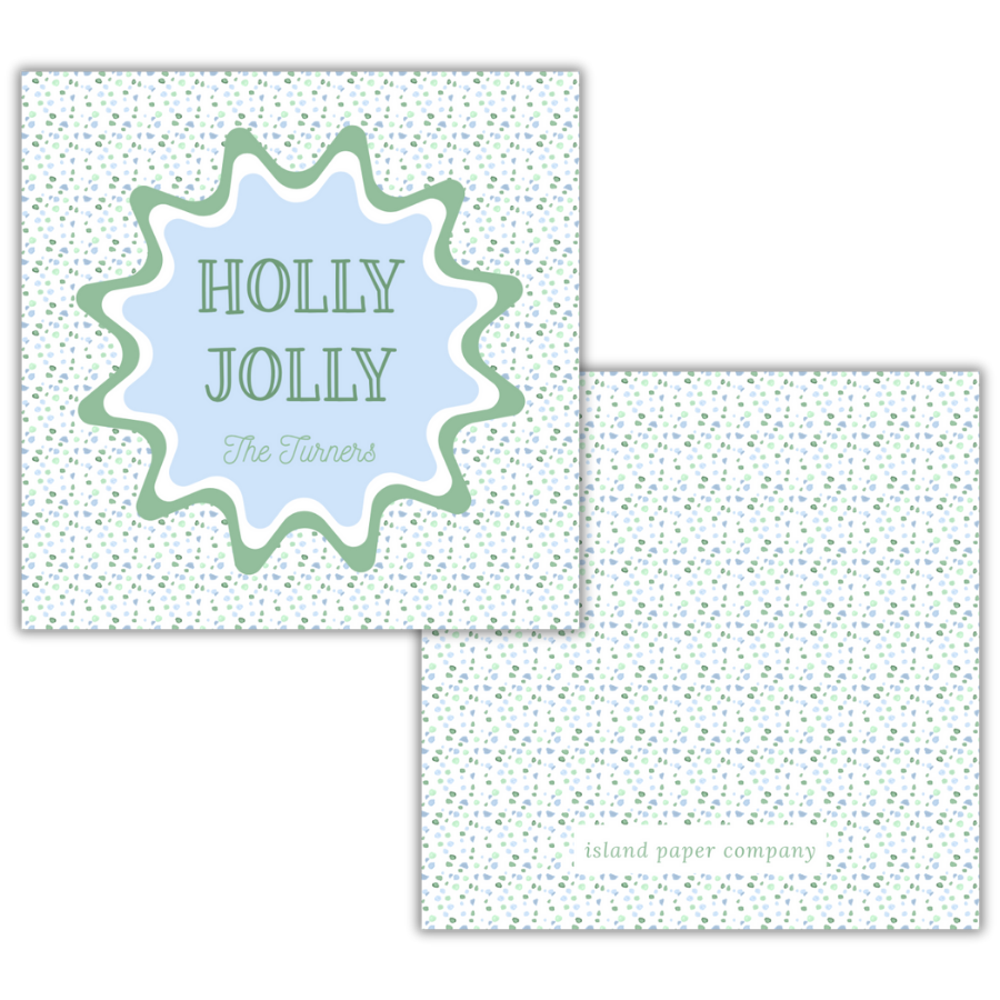 Holly Jolly Custom Gift Tag