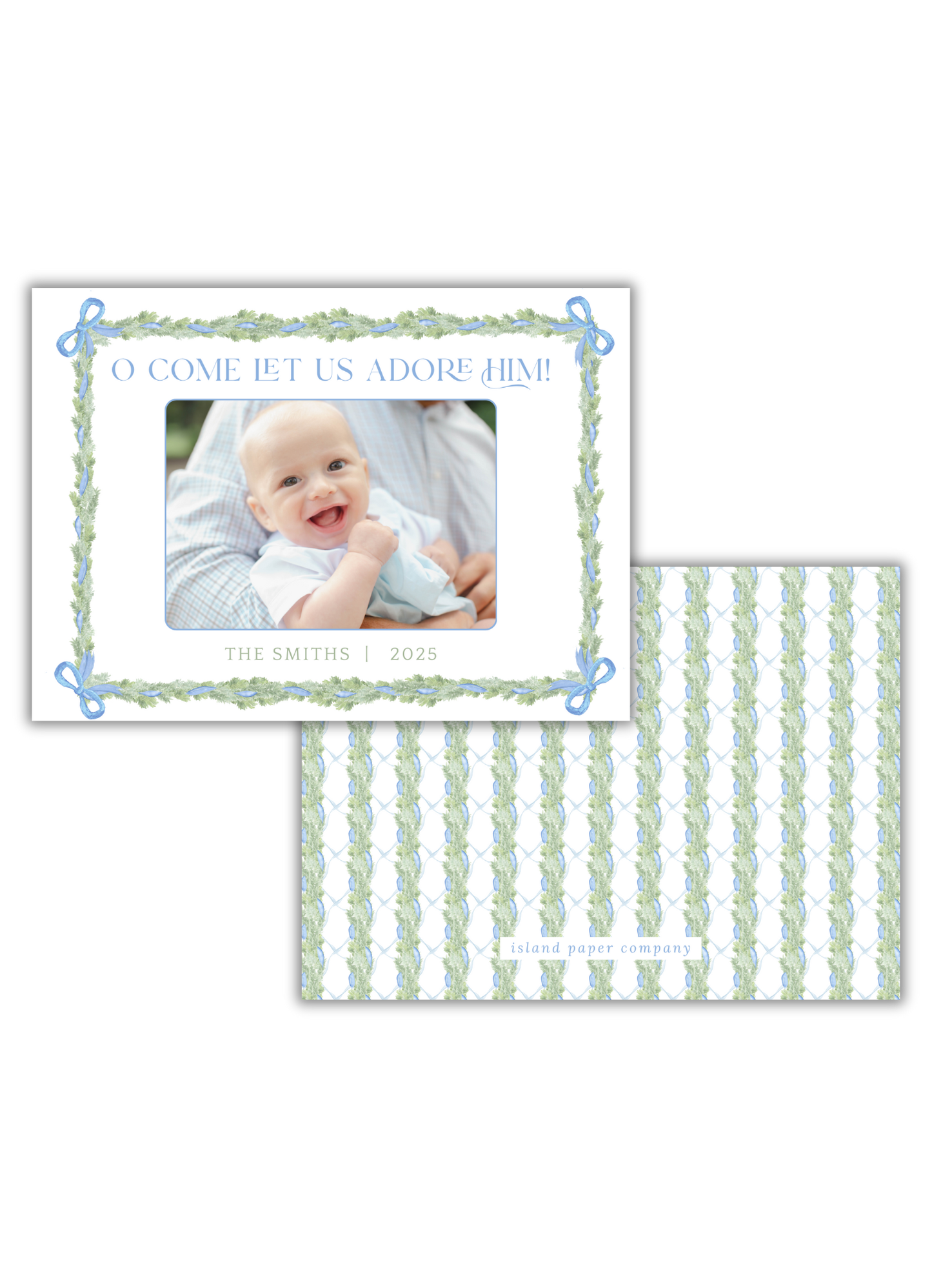 O Come Let Us Adore Him Christmas Card