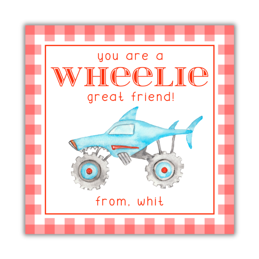 Monster Truck Valentines Cards