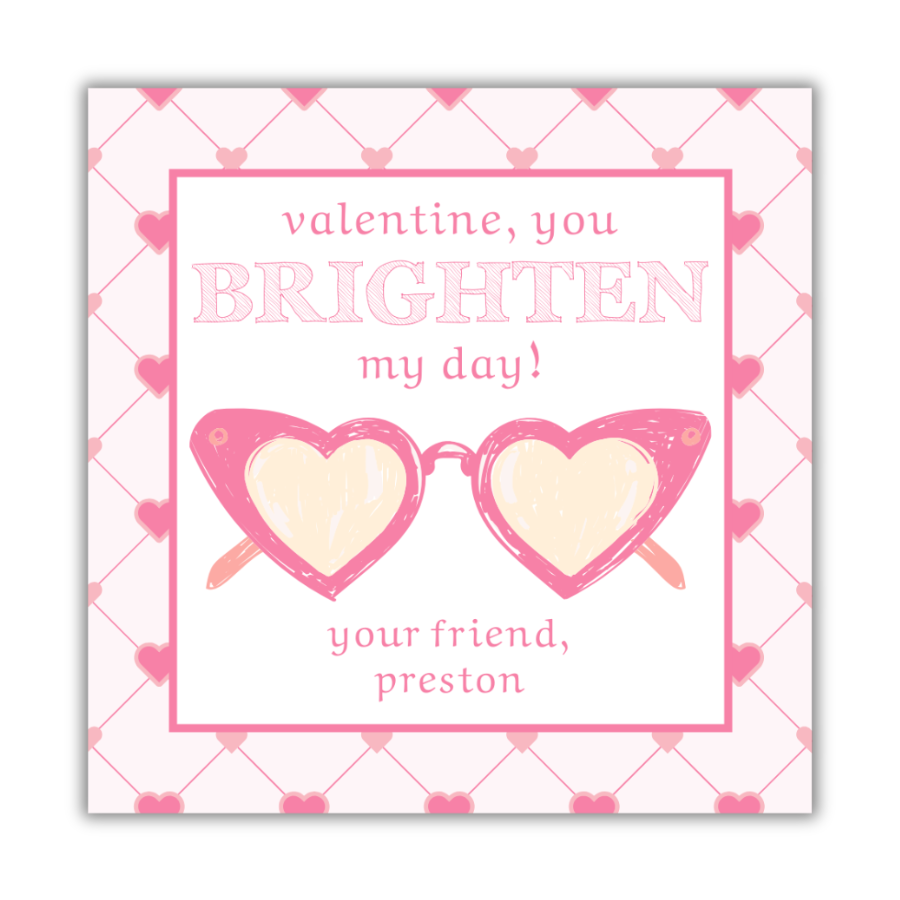 Sunglasses Valentines Cards