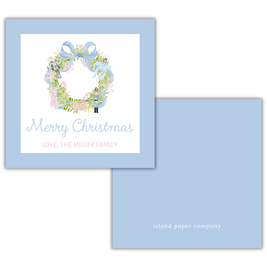 Nutcracker Wreath Custom Gift Tags