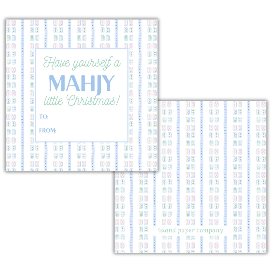 Mahjy Little Christmas Gift Tags Blue