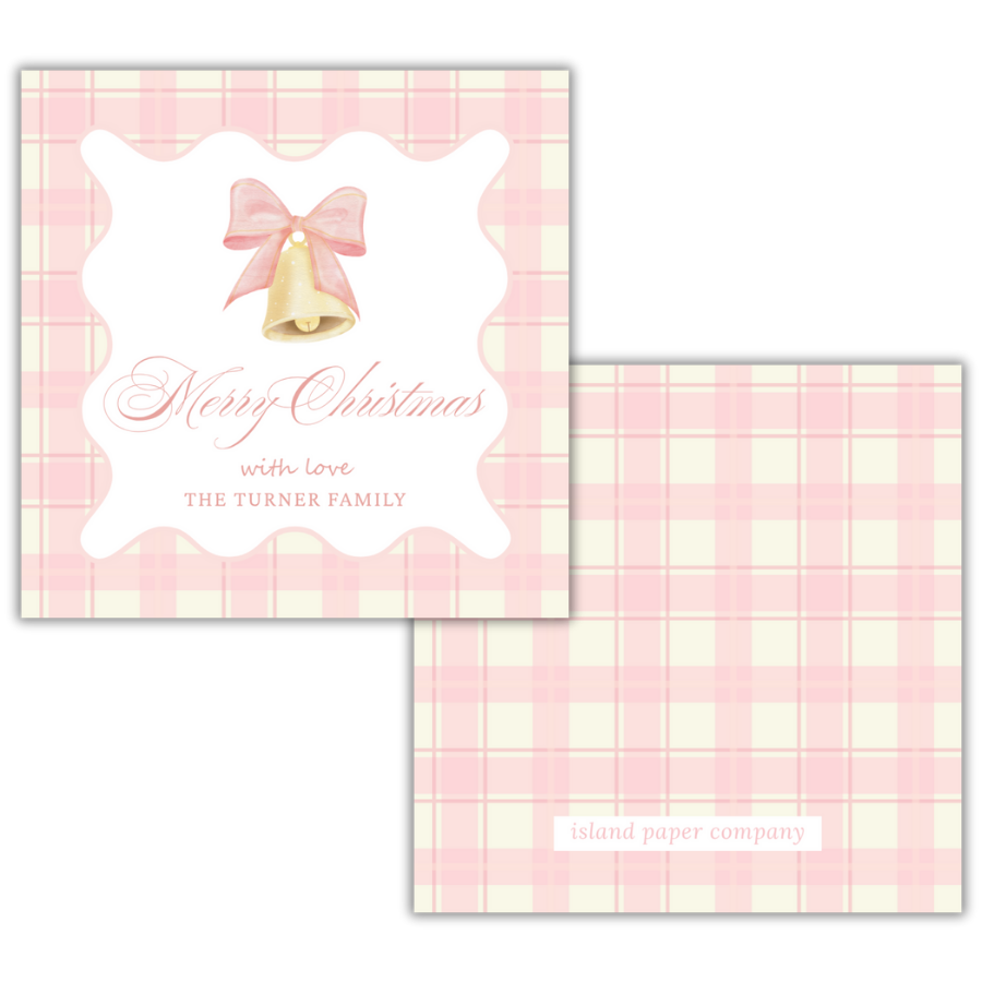 Pink Bell Custom Gift Tags