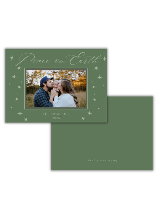 Classic Peace on Earth Christmas Card