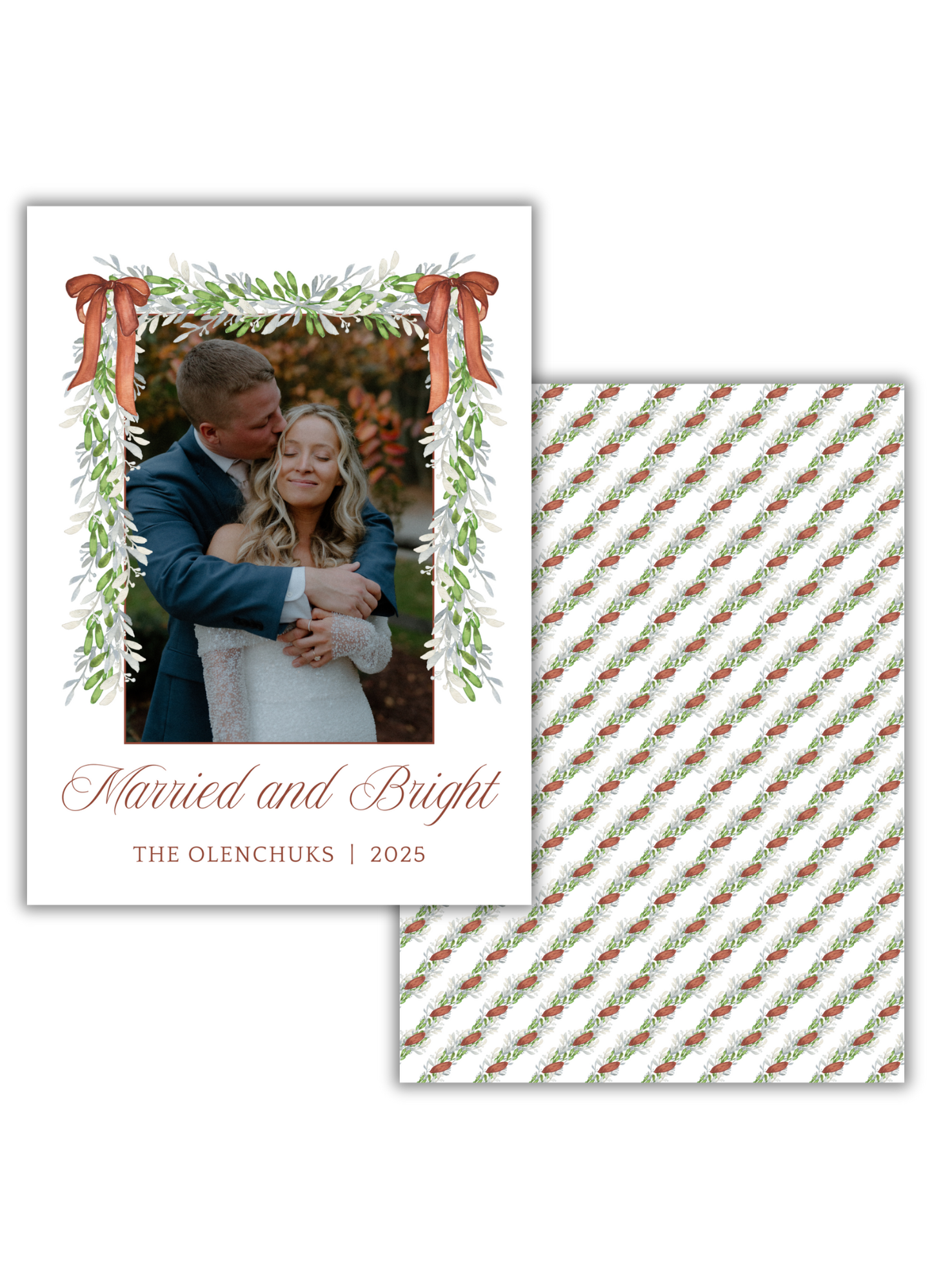 Married and Bright Christmas Card