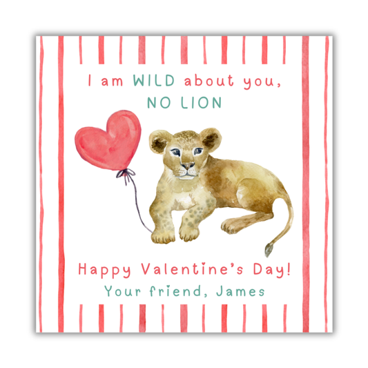 No Lion Valentines Cards