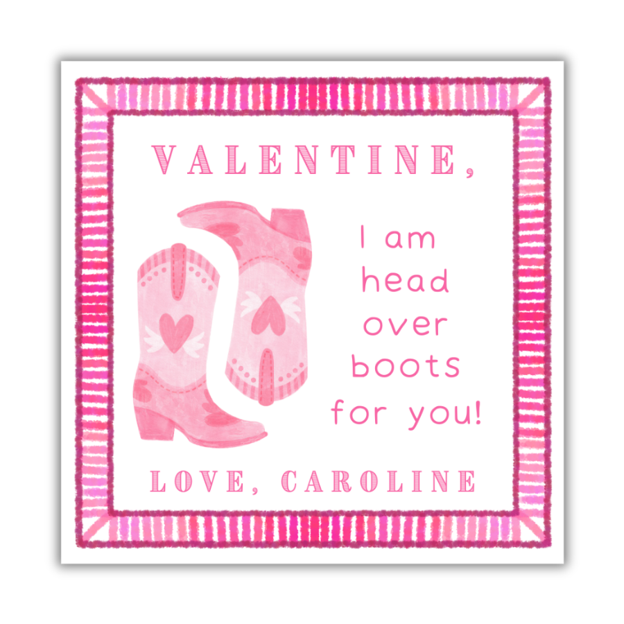 Head Over Boots Valentines Cards