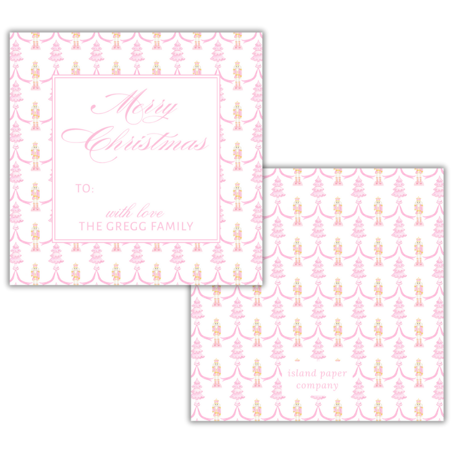 Pink Nutcracker Custom Gift Tag