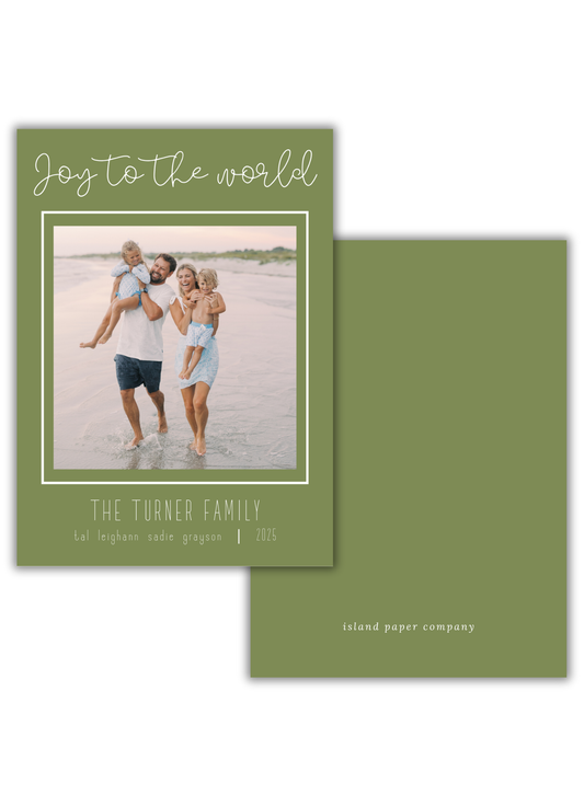 Classic Christmas Card in Light Green