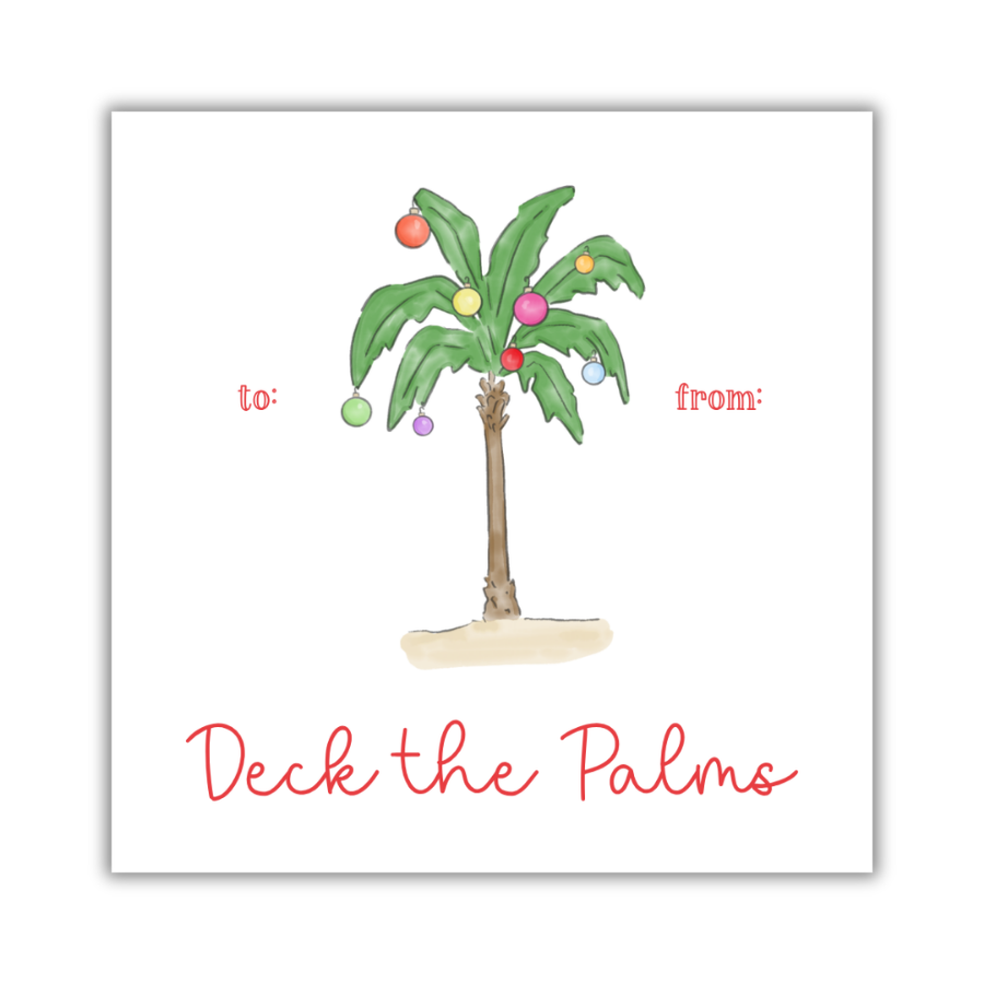 Tropical Santa Gift Tag Set