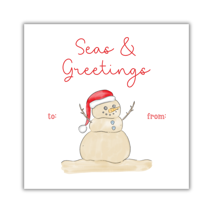 Tropical Santa Gift Tag Set