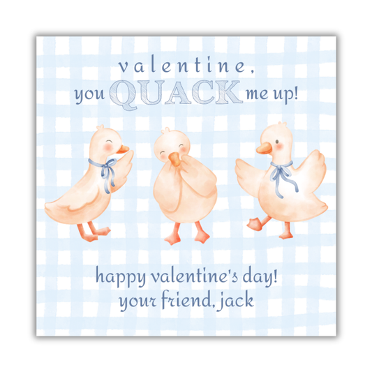 Duck - Quack Me Up Valentines Cards