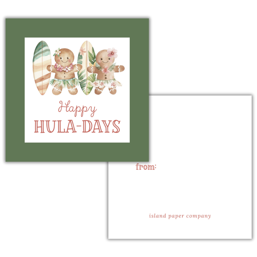 Happy HULA-DAYS Gift Tag Set
