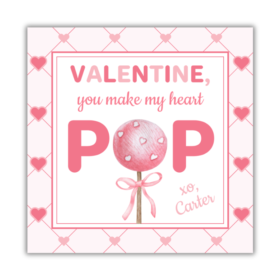 Cake Pop/Lollipop Valentines Cards
