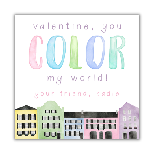 Color My World Valentines Cards