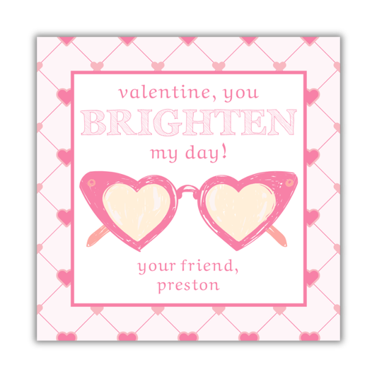 Sunglasses Valentines Cards