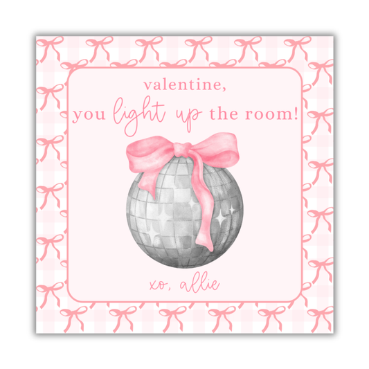 Cute Disco Ball Valentines Cards