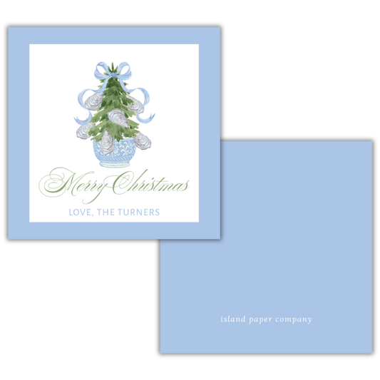 Oyster Tree Custom Gift Tags Blue