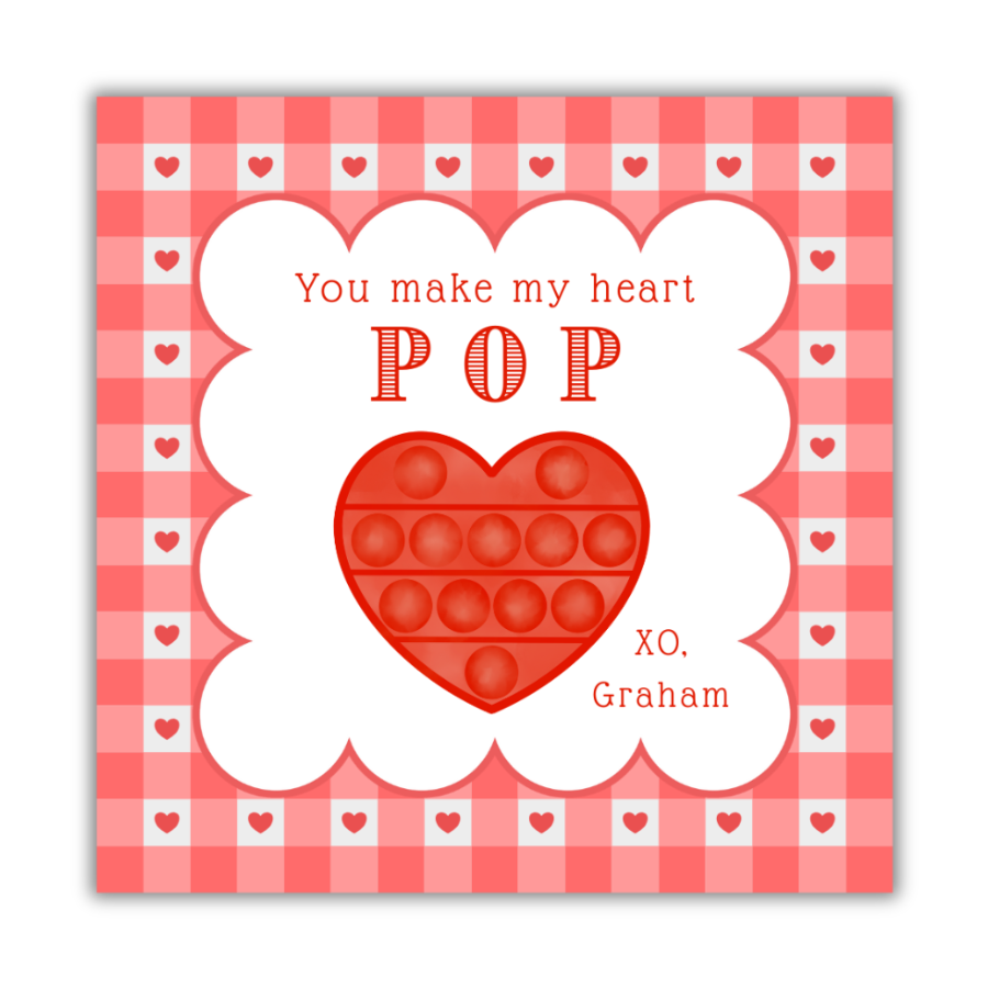 Pop It Valentines Cards