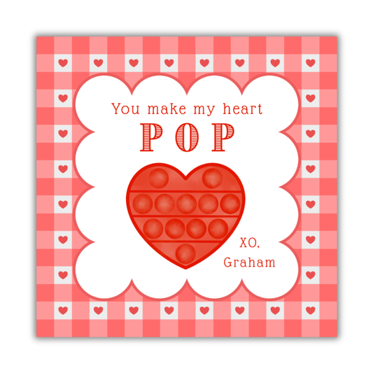 Pop It Valentines Cards