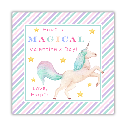 Unicorn Magical Valentines Cards