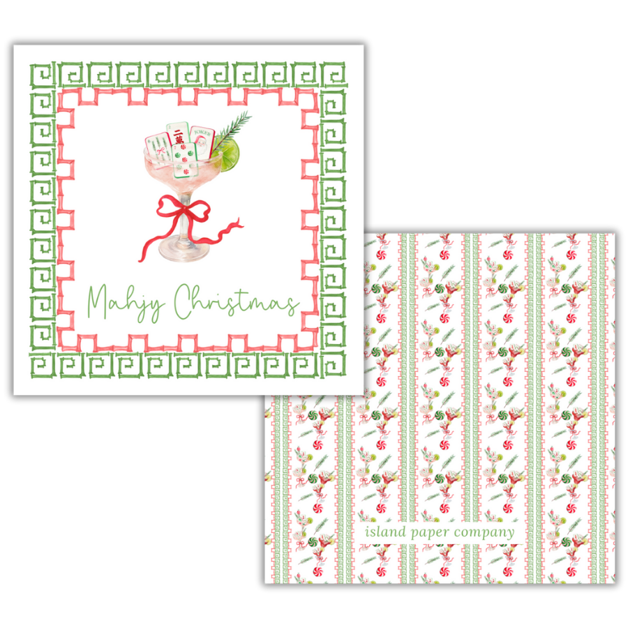 Red and Green Mahjy Gift Tags