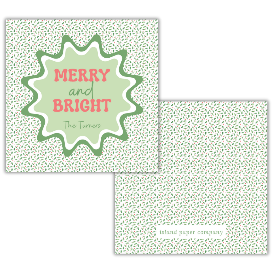 Merry and Bright Custom Gift Tag