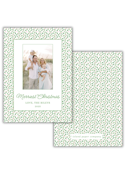 Holly Merriest Christmas Card
