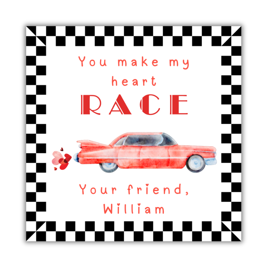 Make My Heart Race Valentines Cards