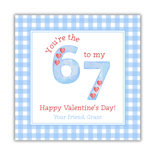 The 6 to my 7 Blue Valentines Card